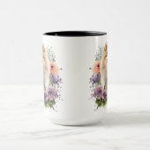 BEAUTIFUELE WATERVERF POMERANISCHE DOG MOK (Midden)