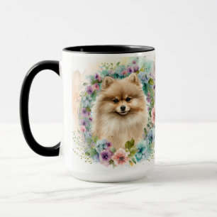 BEAUTIFUELE WATERVERF POMERANISCHE DOG MOK