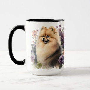 BEAUTIFUELE WATERVERF POMERANISCHE DOG MOK