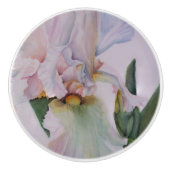 BEAUTIFUELE WITTE IRIS CERAMIC KNOB KERAMISCHE KNOP (Voorkant)