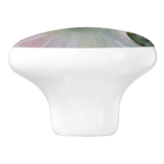 BEAUTIFUELE WITTE IRIS CERAMIC KNOB KERAMISCHE KNOP (Zijkant)