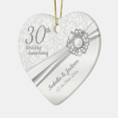 Beautiful 30th Pearl Jewel Anniversary 2 Keramisch Ornament (Links)