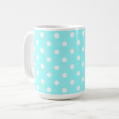 Beautiful 50's Green With White Polka Dots Koffiemok (Voorkant links)