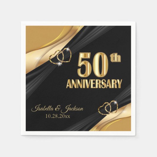 Beautiful 50th  Wedding Anniversary  Servet (Voorkant)