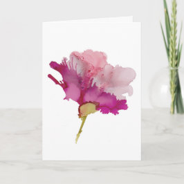 Beautiful Abstract Pink Floral Greeting Card Kaart