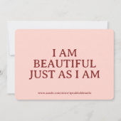 Beautiful Affirmation Card – Custom Gift for Her Feestdagenkaart (Voorkant)