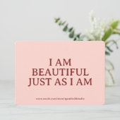  Beautiful Affirmation Card – Custom Gift for Her Feestdagenkaart (Staand voorkant)