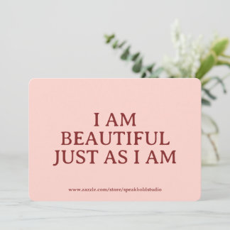 Beautiful Affirmation Card – Custom Gift for Her Feestdagenkaart