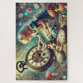 Beautiful Alice and Rabbit Fairytale Art Legpuzzel (Verticaal)