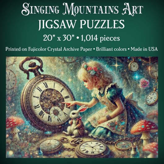 Beautiful Alice and Rabbit Fairytale Art Legpuzzel