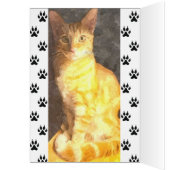 Beautiful and Regal Cat with Words Greeting Card (Binnen (Links))