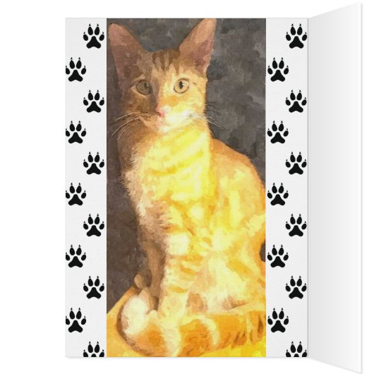 Beautiful and Regal Cat with Words Greeting Card (Binnen (Links))