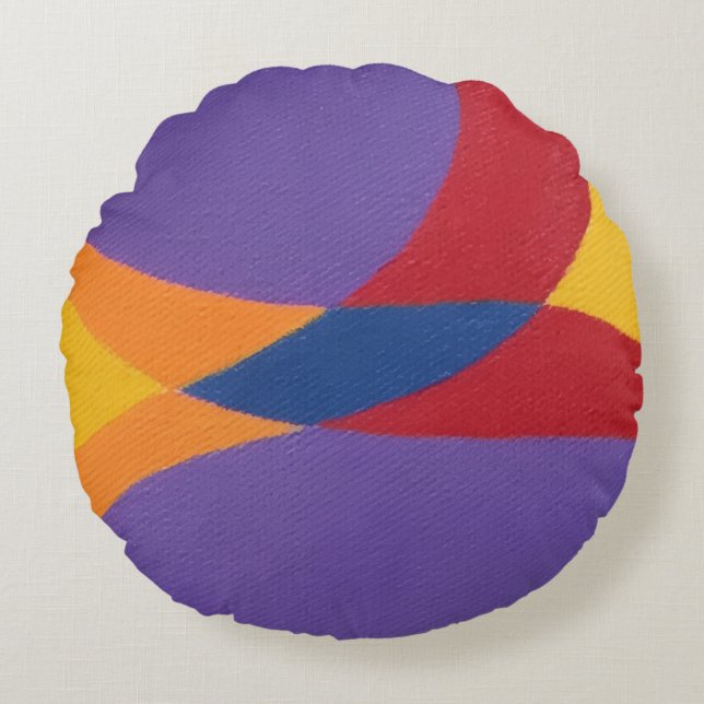Beautiful and Vibrant Colors! Round Pillow Rond Kussen (Voorkant)