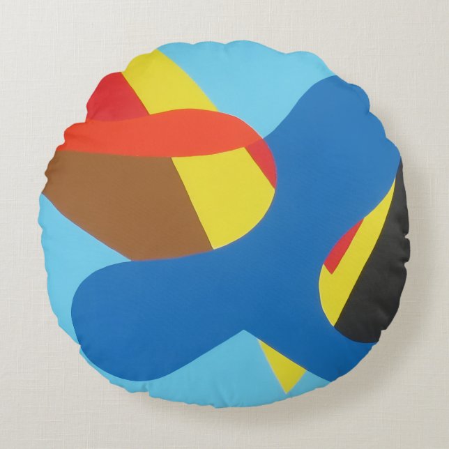 Beautiful and Vibrant Colors! Round Pillow Rond Kussen (Voorkant)