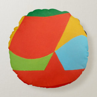 Beautiful and Vibrant Colors! Round Pillow Rond Kussen