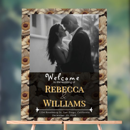 Beautiful Anemones Charm Garden Wedding Acryl Bord (Neutraal)