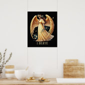 Beautiful Angel lovers customizable Poster (Keuken)
