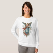 Beautiful Angel Women's Christian Long Sleeve Tee T-shirt (Voorkant volledig)