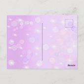 Beautiful Anime Girl Glitchcore Floral Briefkaart (Achterkant)