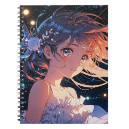 Beautiful anime girl illustration notitieboek