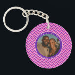 Beautiful Anniversary Gifts For Dad Stripe Pattern Sleutelhanger<br><div class="desc">this custom photo floral keychain highlights meaningful moments through elegant blossom accents,  delivering a sentimental accessory suited for emotional expression and thoughtful surprises.   . wedding memory gift, newlyweds, minimal keepsake, anniversary, birthday party, teacher appreciation, gifts for father, graduation gifts for him, for her, moms day gifts</div>