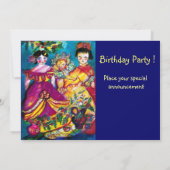 BEAUTIFUL ANTIEK DOLLS, rood blauw paars geel Kaart (Achterkant)