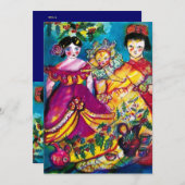 BEAUTIFUL ANTIEK DOLLS, rood blauw paars geel Kaart (Voorkant / Achterkant)