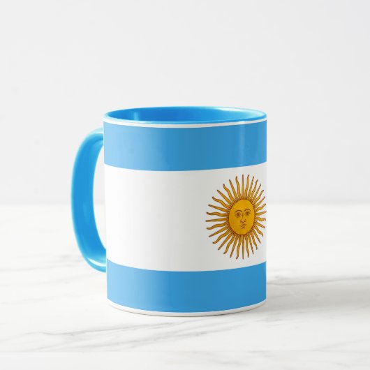 Beautiful Argentina Flag Mug Mok (Voorkant links)
