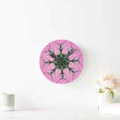 Beautiful baby pink purple shade motif monogram de ronde klok (Huis)