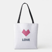 Beautiful bag with hearts and love tote bag (Achterkant)