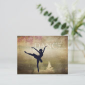 Beautiful Ballerina and Swan Dance Briefkaart (Staand voorkant)