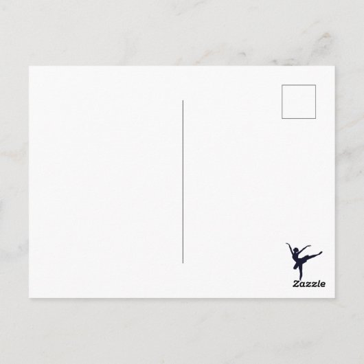 Beautiful Ballerina and Swan Dance Briefkaart (Achterkant)
