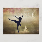 Beautiful Ballerina and Swan Dance Briefkaart (Voorkant)