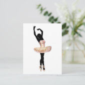 Beautiful Ballerina in pink Briefkaart (Staand voorkant)