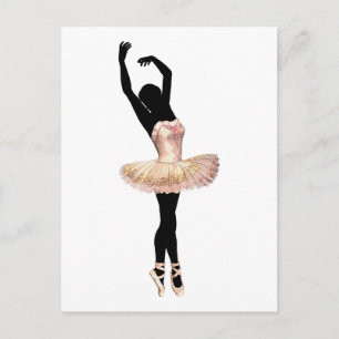 Beautiful Ballerina in pink Briefkaart