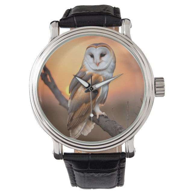Beautiful Barn Owl Horloge (Voorkant)