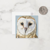 Beautiful Barn Owl Notitiekaartje (Voorkant / Achterkant in situ)