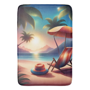 Beautiful beach badmat
