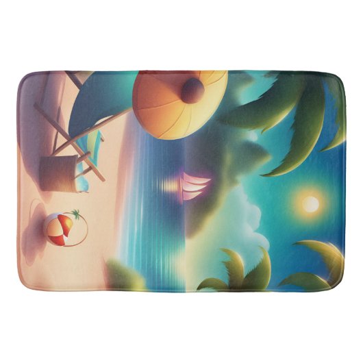 Beautiful beach badmat (Voorkant)