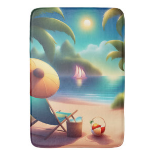 Beautiful beach badmat