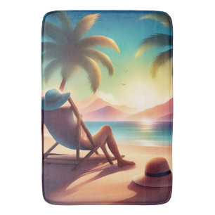 Beautiful beach badmat