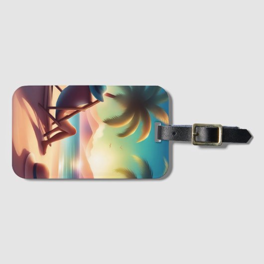 Beautiful beach bagagelabel (Voorkant (horizontaal))