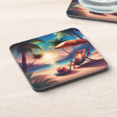 Beautiful beach bier onderzetter (Linkerzijde)