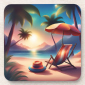 Beautiful beach bier onderzetter (Voorkant)