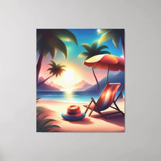 Beautiful beach canvas afdruk (Voorkant)