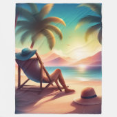 Beautiful beach fleece deken (Voorkant)