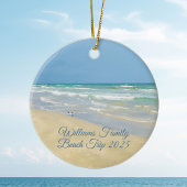 Beautiful Beach House Commemorative Christmas Keramisch Ornament
