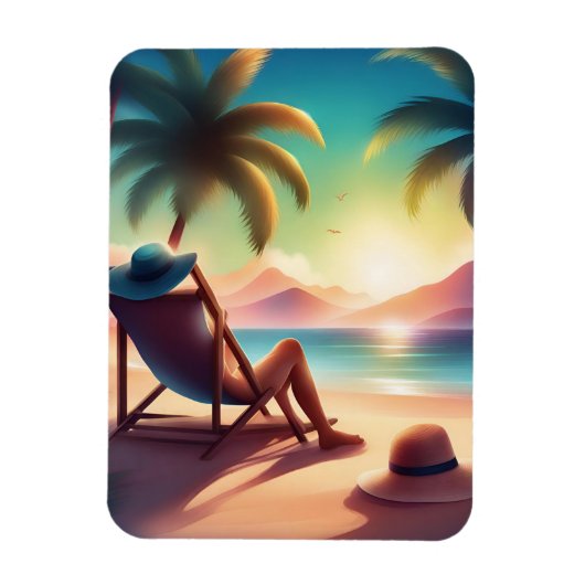 Beautiful beach magneet (Verticaal)