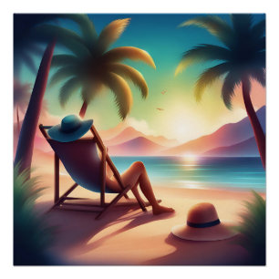 Beautiful beach perfect poster