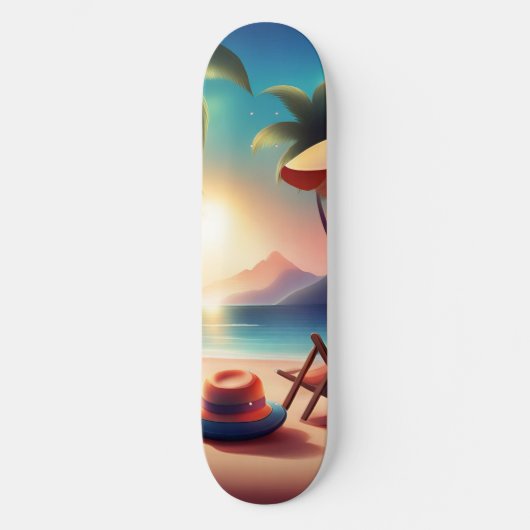 Beautiful beach persoonlijk skateboard (Voorkant)